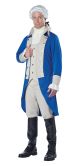 Men s George Washington Costume Blue/Tan Small