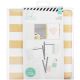 Large Memory Planner 7.75 X8.75 Inches Gold Foil Stripes