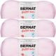 Spinrite Bernat Softee Baby Yarn Solids Pink Pack of 3 Skein