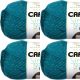 Spinrite Caron Simply Soft Party Yarn Teal Sparkle Pack of 4 Skein