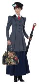 Women s English Nanny Adult Costume Gray/Navy Small