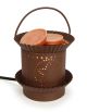 Candle Lamp Candle Warmer Electric Rusty Tin With Star Pattern
