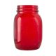 Glass Mason Jar 5.5 Inches Color Red