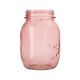 Glass Mason Jar 5.5 Inches Color Pink