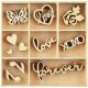 Flourishes Die Cut Wood Pieces Pack Love