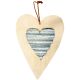 Unfinished Wood Shape with Corrugated Metal Heart
