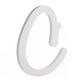 9 Inches White Wood Letter C Brush Font
