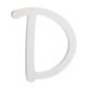 9 Inches White Wood Letter D Brush Font