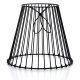 Metal Clip on Wire Round Lampshade 8 X7 X 4.5 Inches Black