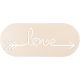 Laser Cut Wood Sign Rounded Rectangle Love 6 X 14 Inches