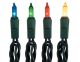 Decolights Light Set 50 Multi Color Bulb Green Wire Indoor Outdoor