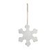 Metal D?or Small Snowflake Decorations Antique Look White 7 X 8 X 0.375In