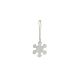 Metal Decor Small Snowflake Decorations Antique Look White 3.75 X 4.25 X 0.375In