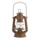 Metal Decor Tin Oil Lantern Rusted 7.5 Inches