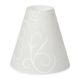 David Tutera Vellum Lampshade Swirl Print Opaque/White