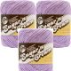 Spinrite Lily Sugar n Cream Yarn Solids Soft Violet Pack of 3 Skein