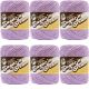 Spinrite Lily Sugar n Cream Yarn Solids Soft Violet Pack of 6 Skein