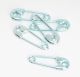 Baby Diaper Pins Shiny Blue 0.5 Inch