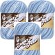 Spinrite Lily Sugar n Cream Yarn Ombres Super Size Faded Denim Pack of 3 Skein