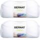 Spinrite Bernat Satin Solid Yarn Snow Pack of 2 Skein