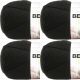 Spinrite Bernat Satin Solid Yarn Ebony Pack of 4 Skein
