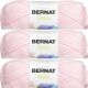 Spinrite Bernat Satin Solid Yarn Sea Shell Pack of 3 Skein