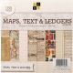 8 X 8 Inch Maps Text and Ledgers Die Cuts With A View Stacks