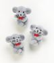 Flocked Mouse Grey 1 Inch