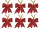 Ornament Bow Red Glitter 1.25 inches