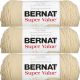 Spinrite Bernat Super Value Solid Yarn Oatmeal Pack of 3 Skein