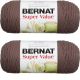 Spinrite Bernat Super Value Solid Yarn Taupe Pack of 2 Skein