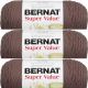 Spinrite Bernat Super Value Solid Yarn Taupe Pack of 3 Skein