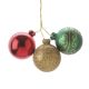 Christmas Ornament Pick Red And Green And Gold 40 Mm 3 Tips