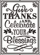 Embossing Folder Give Thanks and Celebrate 4.25 X 5.75 Inches