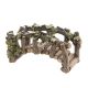 Arched Loglike Fairy Garden Bridge With Ivy
