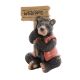 Fairy Garden Animals Miniature Black Bear With Red Coat And Welcome Sign