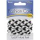 Braided Fashion Cord 8 mm X 1Yard Black and White