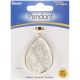 Jewelry Pendant Agate Druzy Clear Aurora Borealis 40 X 30 mm