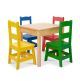 Melissa and Doug Kids Furniture Wooden Table and 4 Chairs Primary