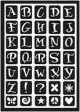 Plaid Craft Folkart Peel and Stick Stencil 5.875 X 8.25 Inches Fun Alphabet