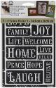 FolkArt Peel and Stick Painting Stencils Happy Words