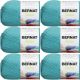 Spinrite Bernat Satin Solid Yarn Aqua Pack of 6 Skein