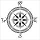 Plaid Folkart Painting Stencil 12 X 12 Inch Compass