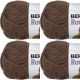 Spinrite Bernat Roving Yarn Bark Pack of 4 Skein