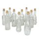 Darice Vintage Glass Bottles with Corks Bud Vases Assorted Shapes 5 Inch Tall Clear