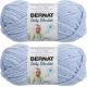 Spinrite Bernat Baby Blanket Yarn Baby Blue Pack of 2 Skein
