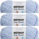 Spinrite Bernat Baby Blanket Yarn Baby Blue Pack of 3 Skein