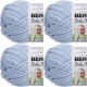 Spinrite Bernat Baby Blanket Yarn Baby Blue Pack of 4 Skein