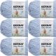Spinrite Bernat Baby Blanket Yarn Baby Blue Pack of 6 Skein