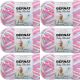 Spinrite Bernat Baby Blanket Yarn Pink and Blue Ombre Pack of 6 Skein